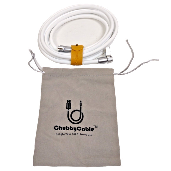 chubbycable FlexElbow Pro 90 Degree 100W Fast Charging 9.8 Ft Right Angle USB-C - Picture 1 of 9